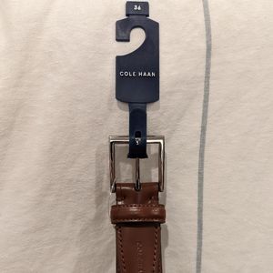 Cole Haan cognac leather belt size 36
